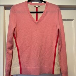 Fairway & Greene Pink and Red V-Neck Sweater